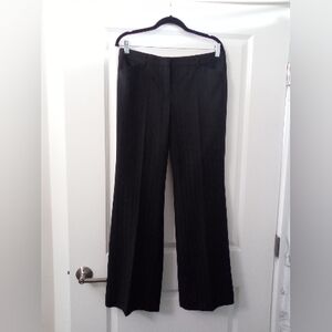 90s Style Black With Red Pinstripes Wide Leg Women's Trousers Size 10